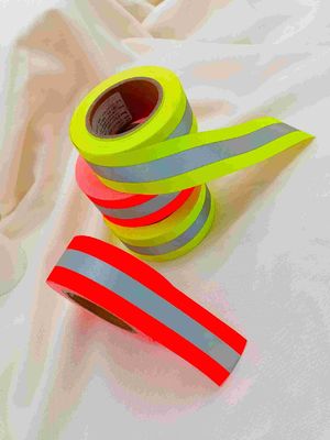 노란색 또는 의류 방화제 사려깊은 Fabric2 EN 20471을 위한 오렌지 레드  반사 테이프