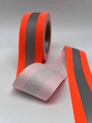 붉은 은색 화염 retardant 반사 스트립 2.5cm 5cm 7.5cm 반사 테이프